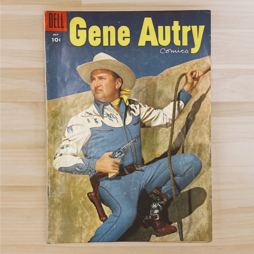 VTG Gene Autry Comics #101-Photo Cover Western Dell Four Color Golden Age Retro